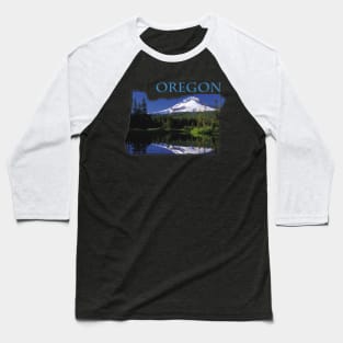 Oregon State Outline (Mount Hood) Baseball T-Shirt